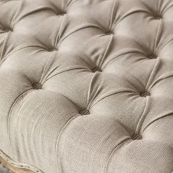 Graham & Green Aalis Natural Linen Ottoman