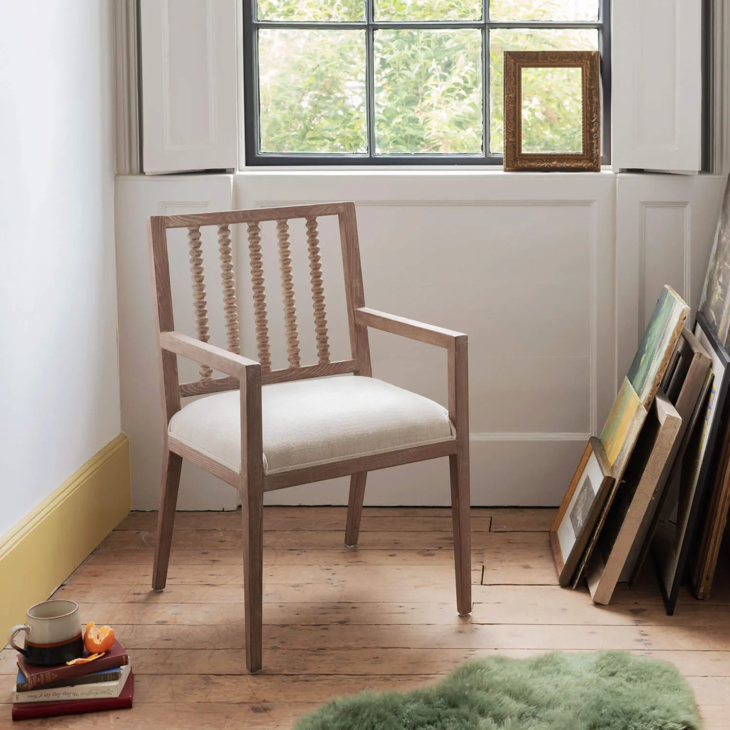 Graham & Green Abacus Linen Armchair