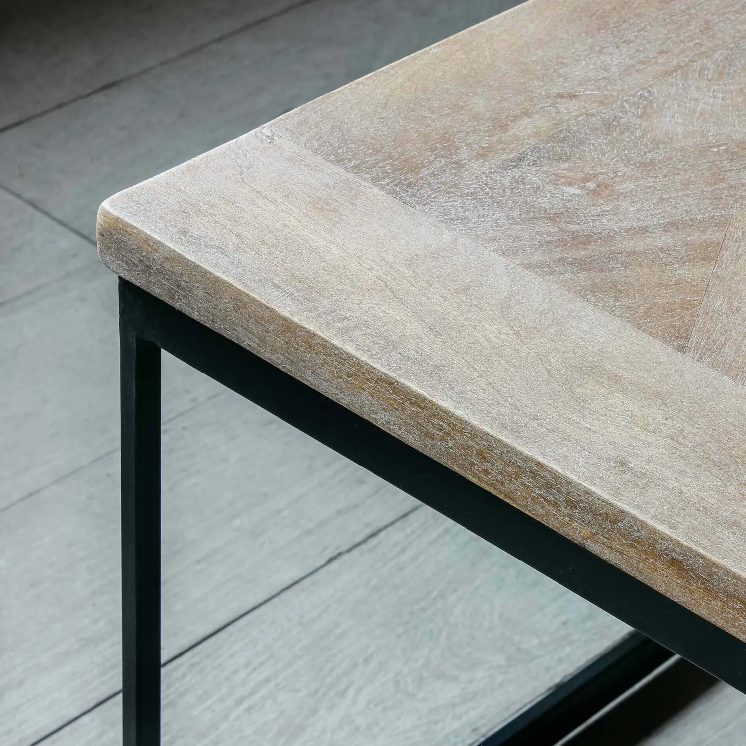Graham & Green Albie Iron and Wood Coffee Table