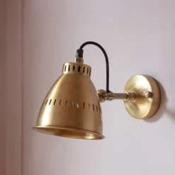 Graham & Green Alec Antique Brass Adjustable Wall Light