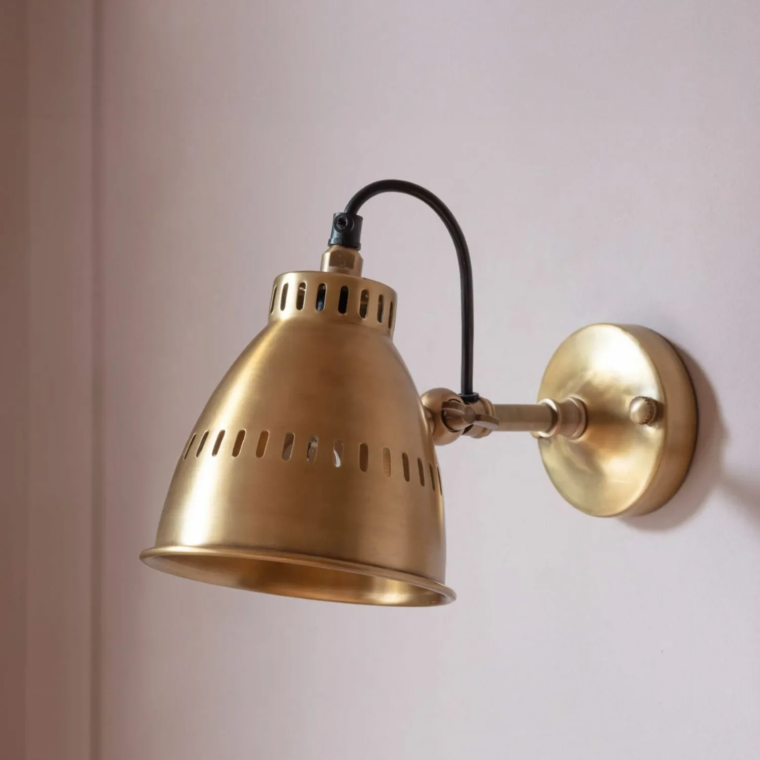 Graham & Green Alec Antique Brass Adjustable Wall Light