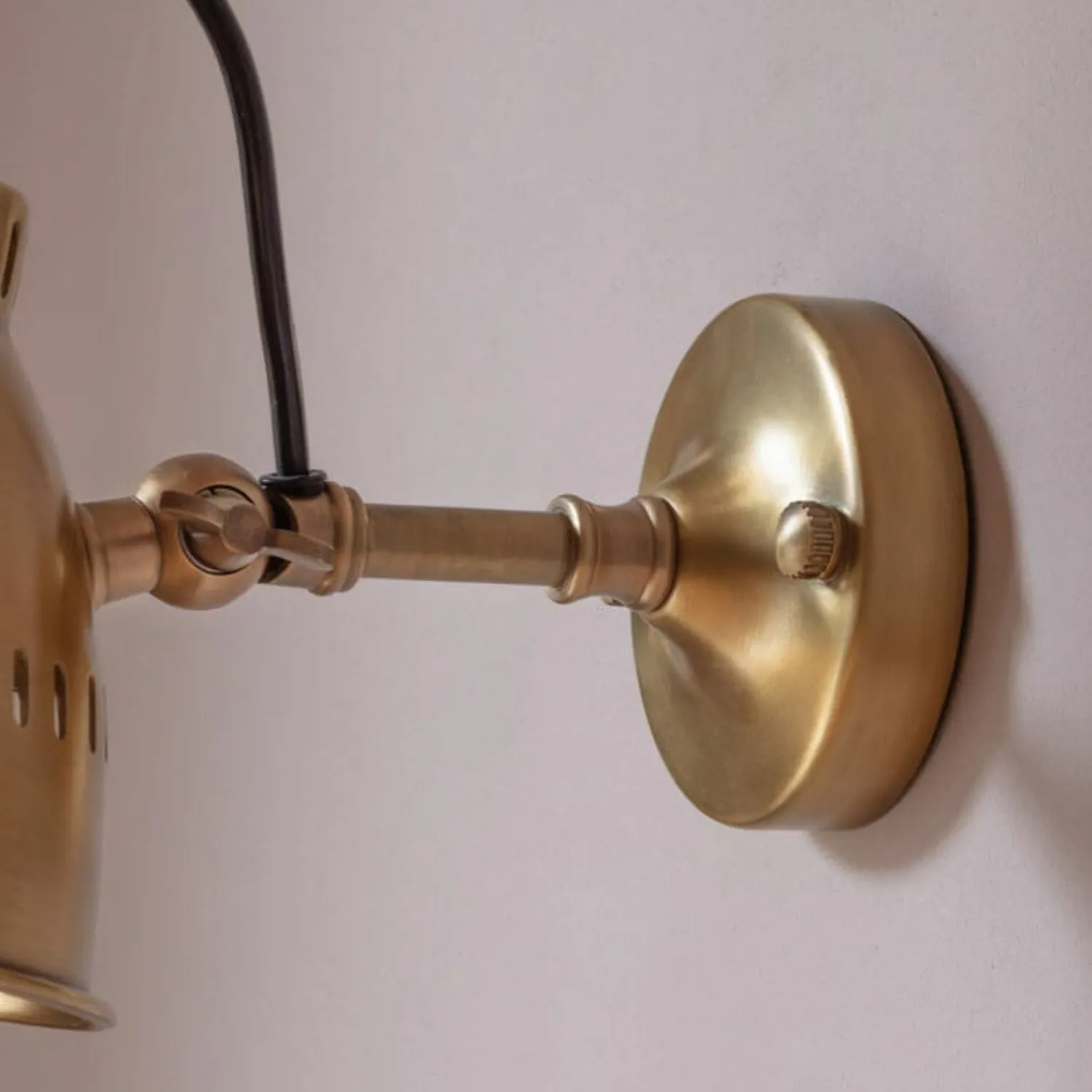 Graham & Green Alec Antique Brass Adjustable Wall Light