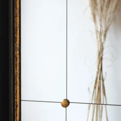 Graham & Green Alexander Black and Gold Rustic Portrait Mirror