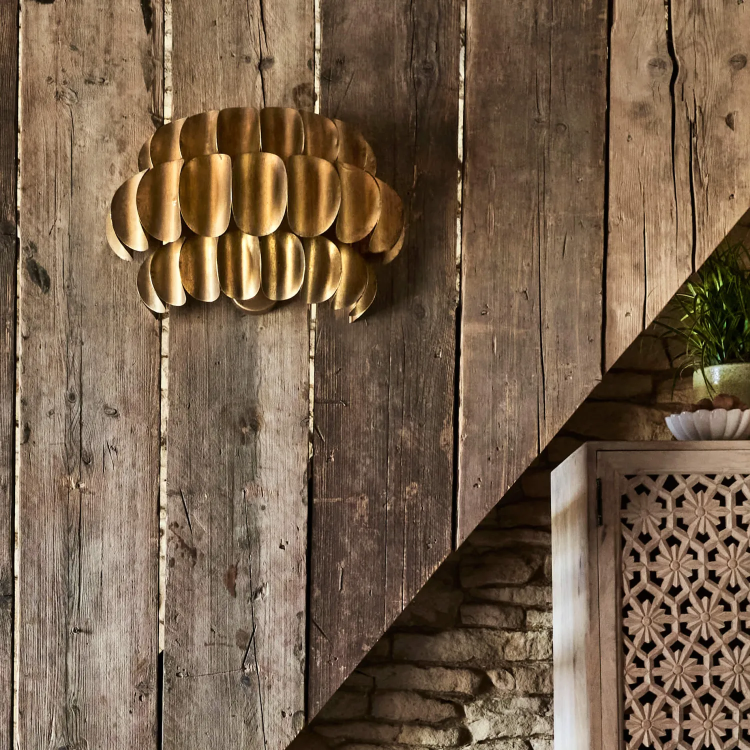 Graham & Green Alexis Gold Discs Wall Light