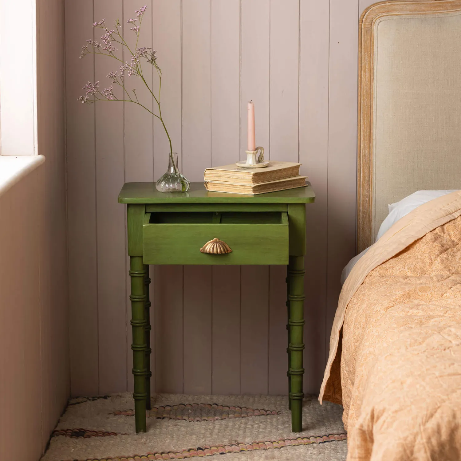 Graham & Green Alice Green Bedside Table