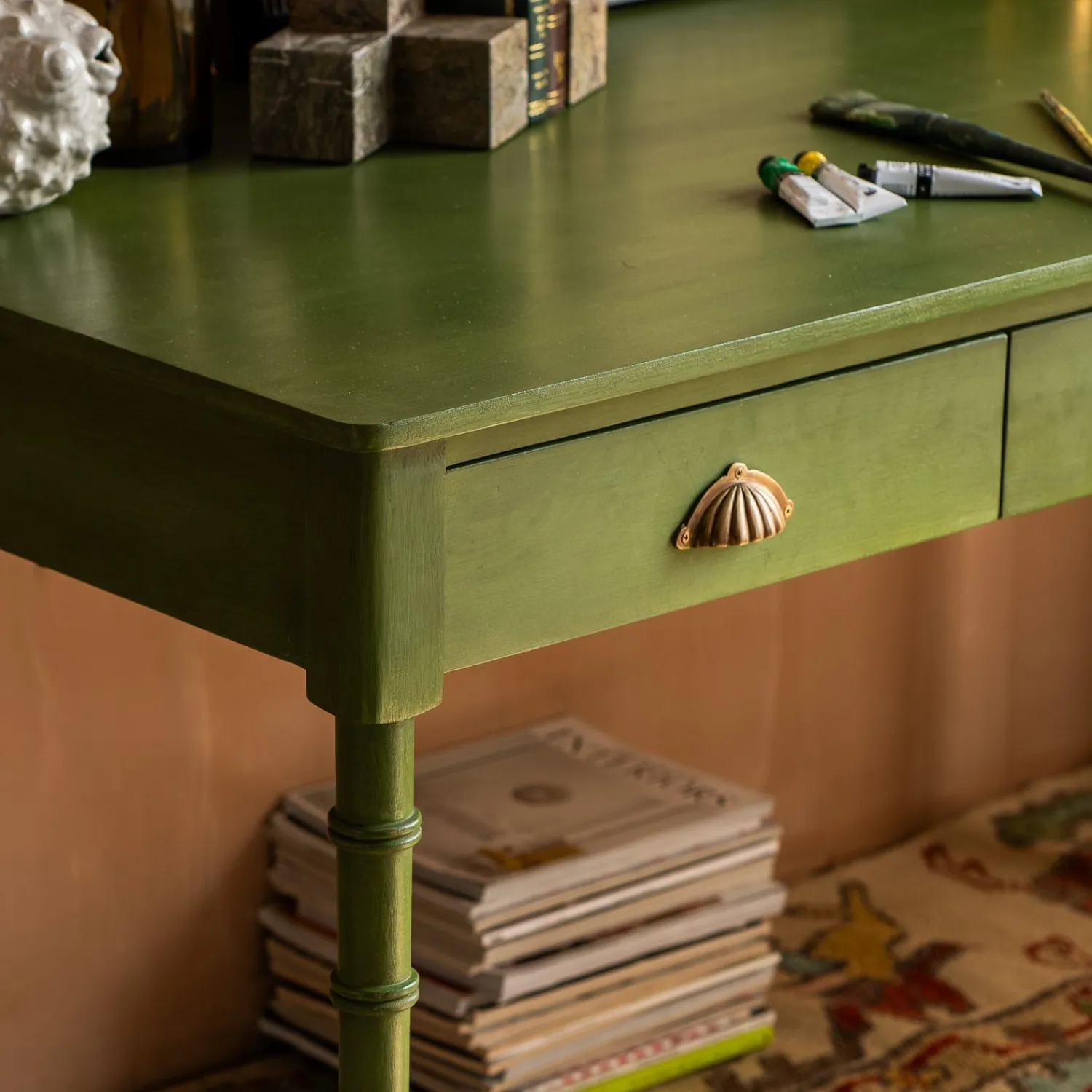 Graham & Green Alice Green Three Drawer Desk