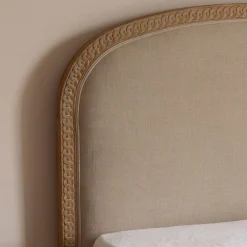 Graham & Green Alize King Size Natural Linen Bed