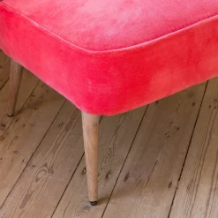 Graham & Green Alpana Coral Velvet Cocktail Chair