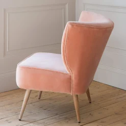 Graham & Green Alpana Rose Velvet Cocktail Chair
