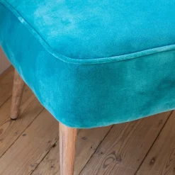 Graham & Green Alpana Teal Velvet Cocktail Chair