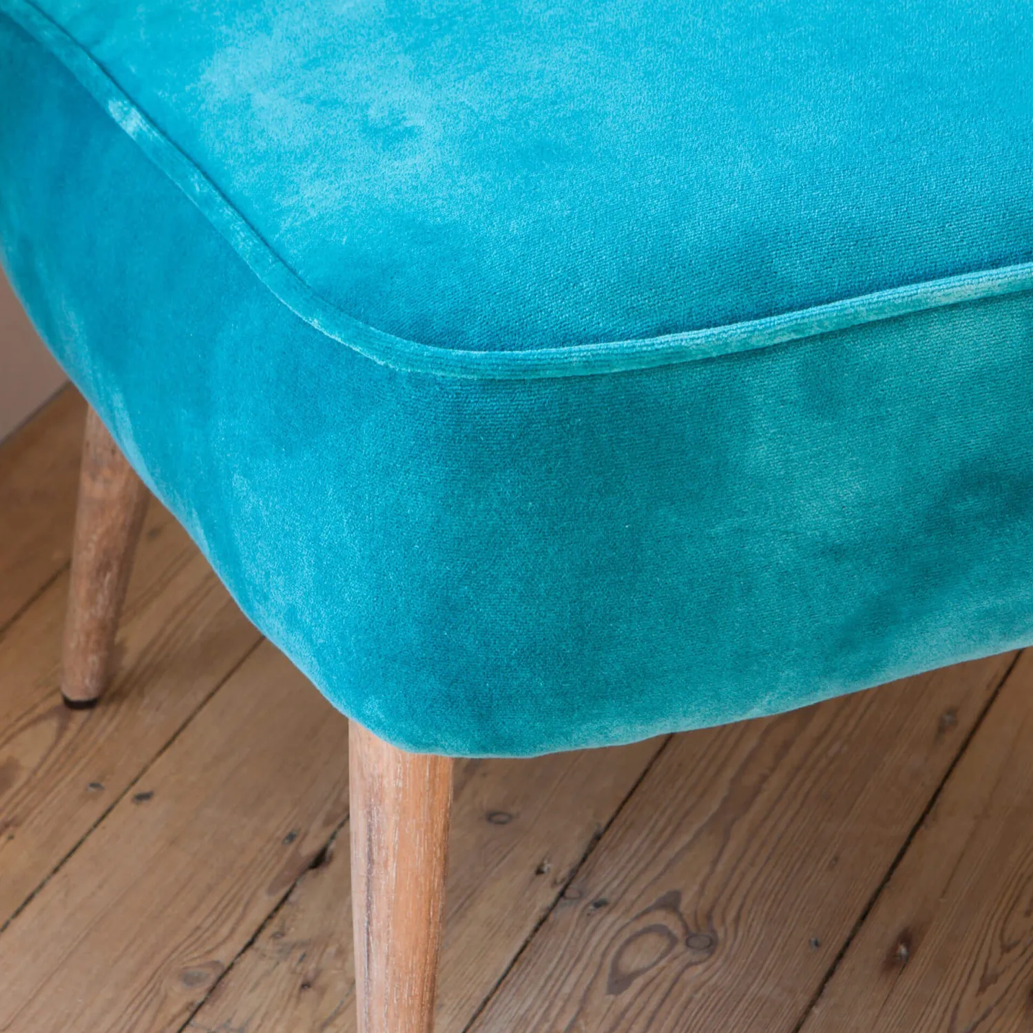 Graham & Green Alpana Teal Velvet Cocktail Chair