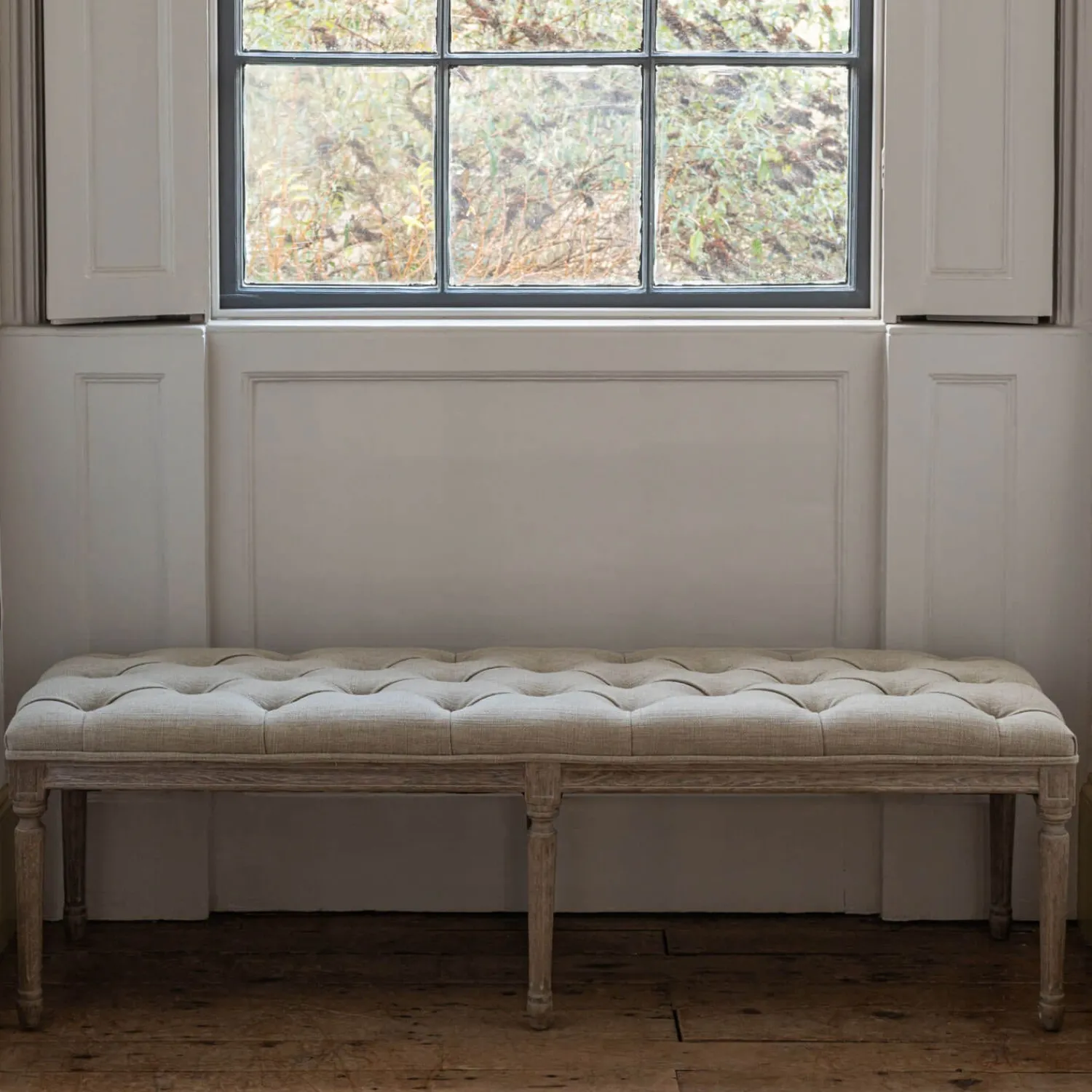 Graham & Green Amalie Linen Bench