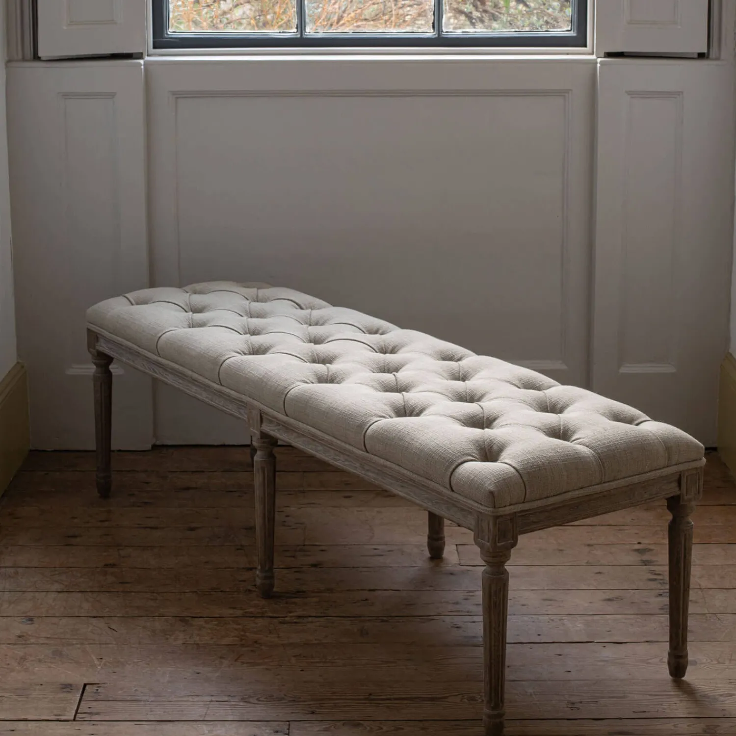 Graham & Green Amalie Linen Bench