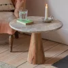 Graham & Green Anderson Marble and Mango Wood Side Table