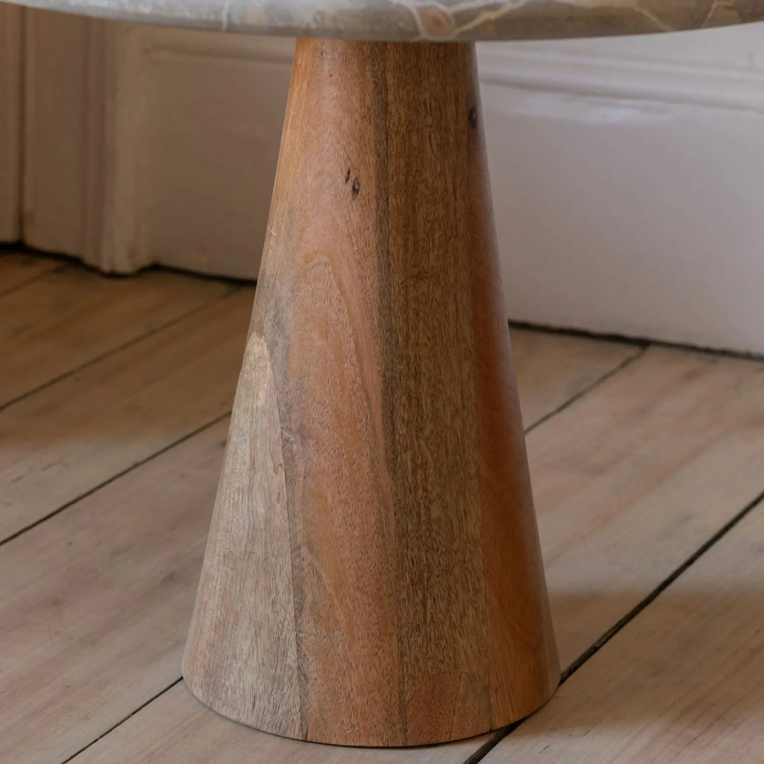 Graham & Green Anderson Marble and Mango Wood Side Table