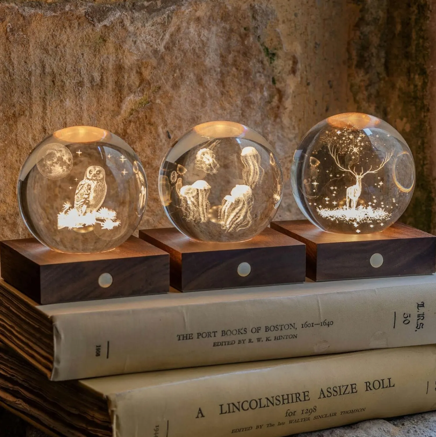 Graham & Green Animal Crystal Ball Lights