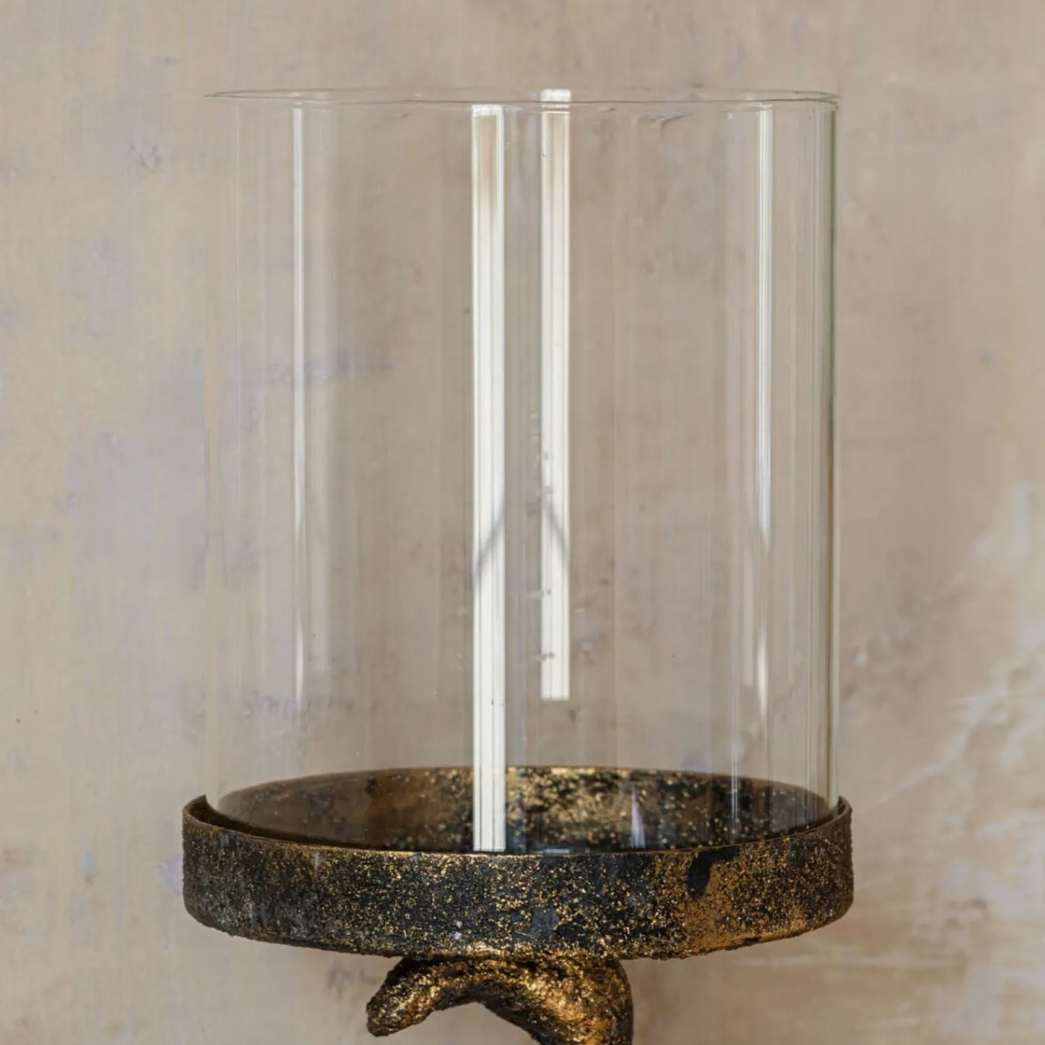 Graham & Green Antique Brass Flamingo Candle Holder