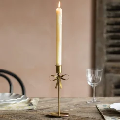 Graham & Green Antique Brass Tall Candle Holder