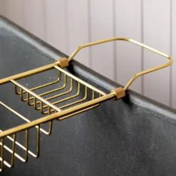Graham & Green Antique Gold Over the Bath Tub Caddy