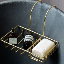 Graham & Green Antique Gold Side of the Bath Caddy