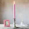 Graham & Green Antique Silver Glass Candle Holder