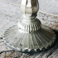 Graham & Green Antique Silver Glass Candle Holder