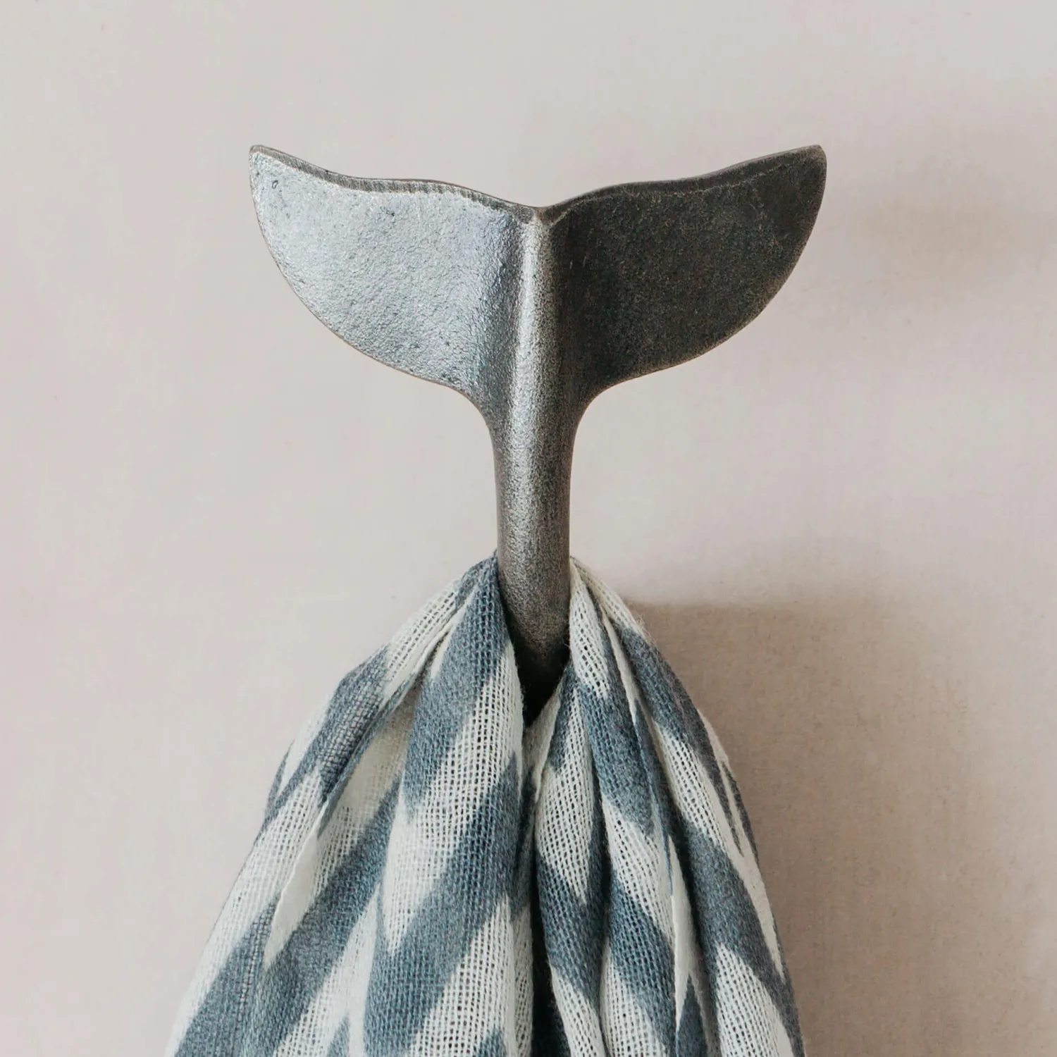 Graham & Green Antique Silver Whale Tail Hook