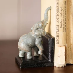 Graham & Green Antiqued Cast Iron Elephant Bookends