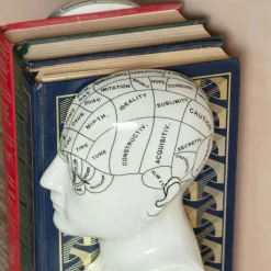Graham & Green Antiqued Phrenology Head Bookends
