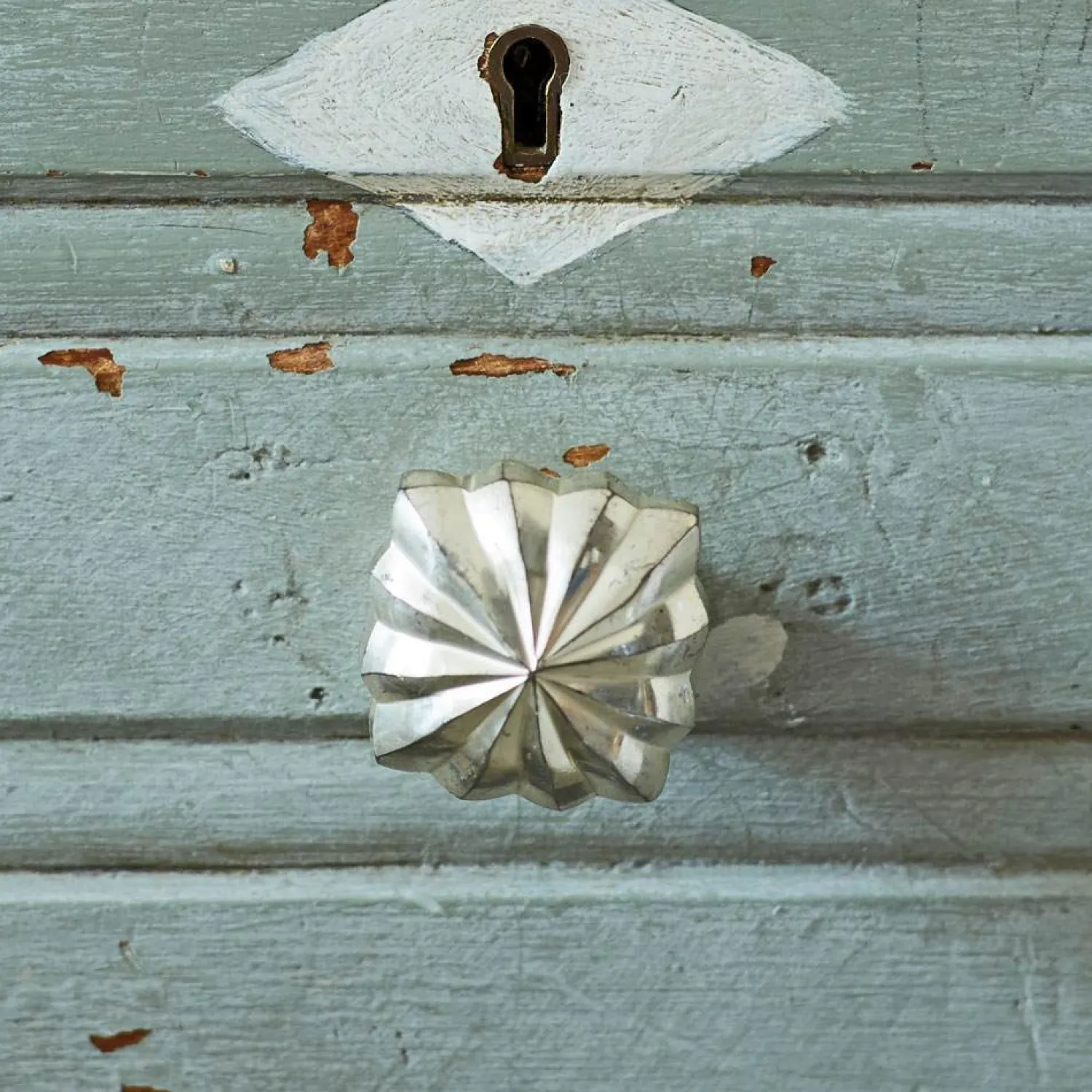 Graham & Green Antiqued Silver Square Star Knob