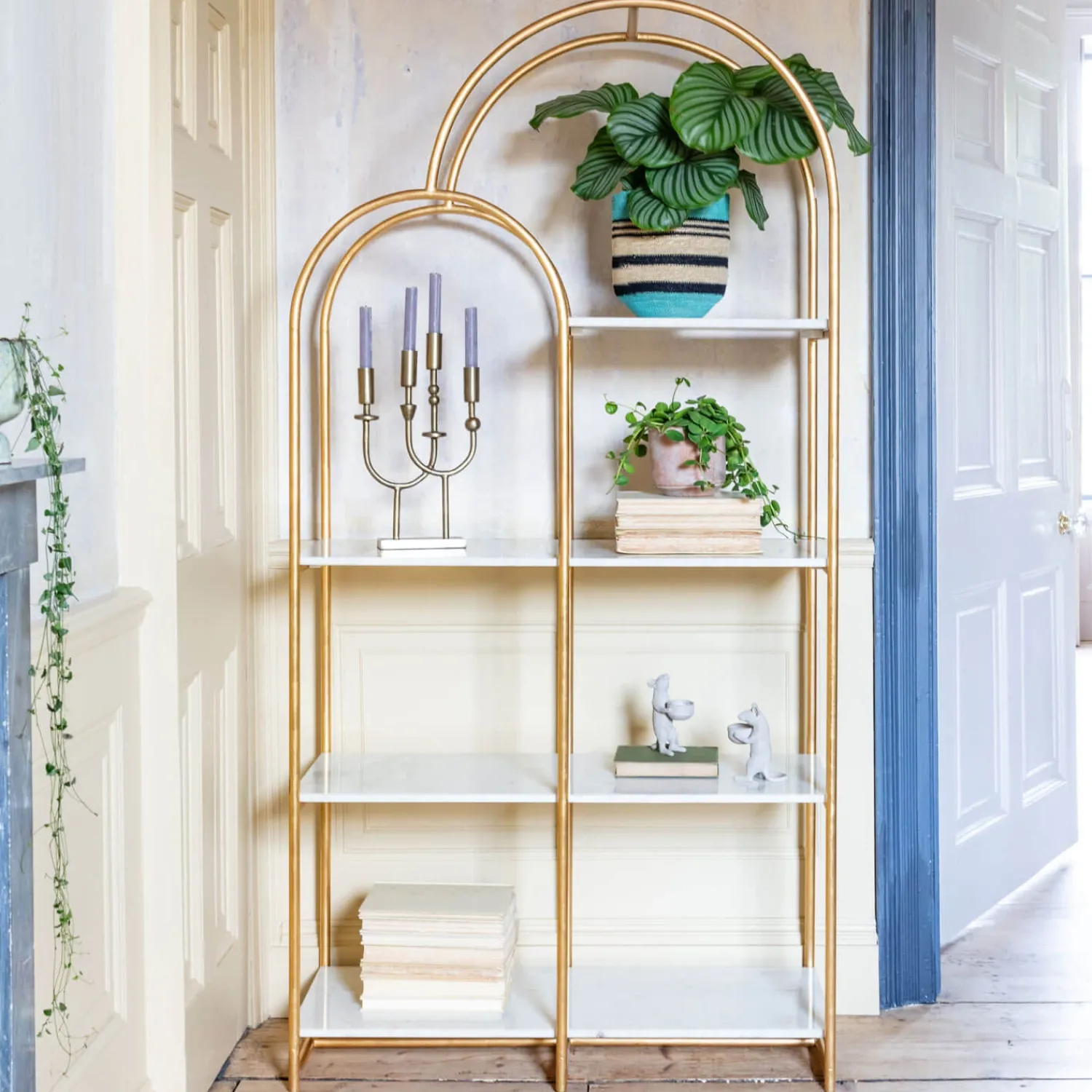 Graham & Green Anwen Arch Marble Shelving Unit