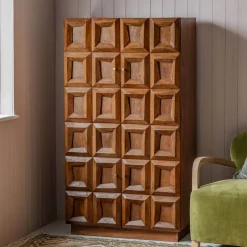 Graham & Green Apsley Tile Four Door Tall Cabinet