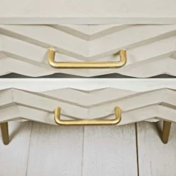 Graham & Green Ariella Chevron Large Bedside Table