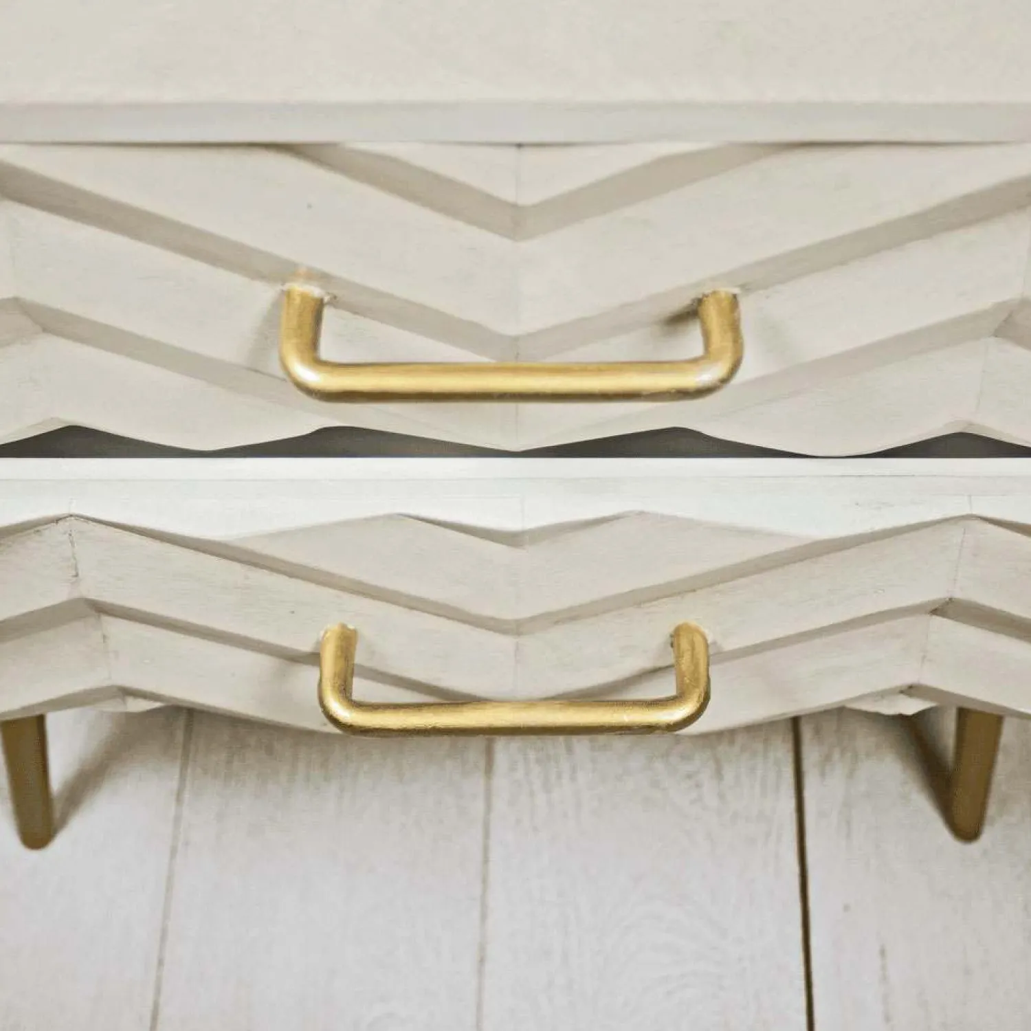 Graham & Green Ariella Chevron Large Bedside Table