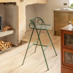 Graham & Green Arlo Green Kitchen Stool