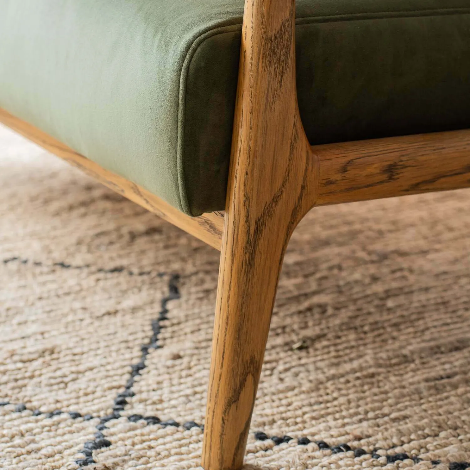 Graham & Green Ashton Two Seater Moss Green Sofa