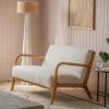 Graham & Green Ashton Two Seater White Bouclé Sofa
