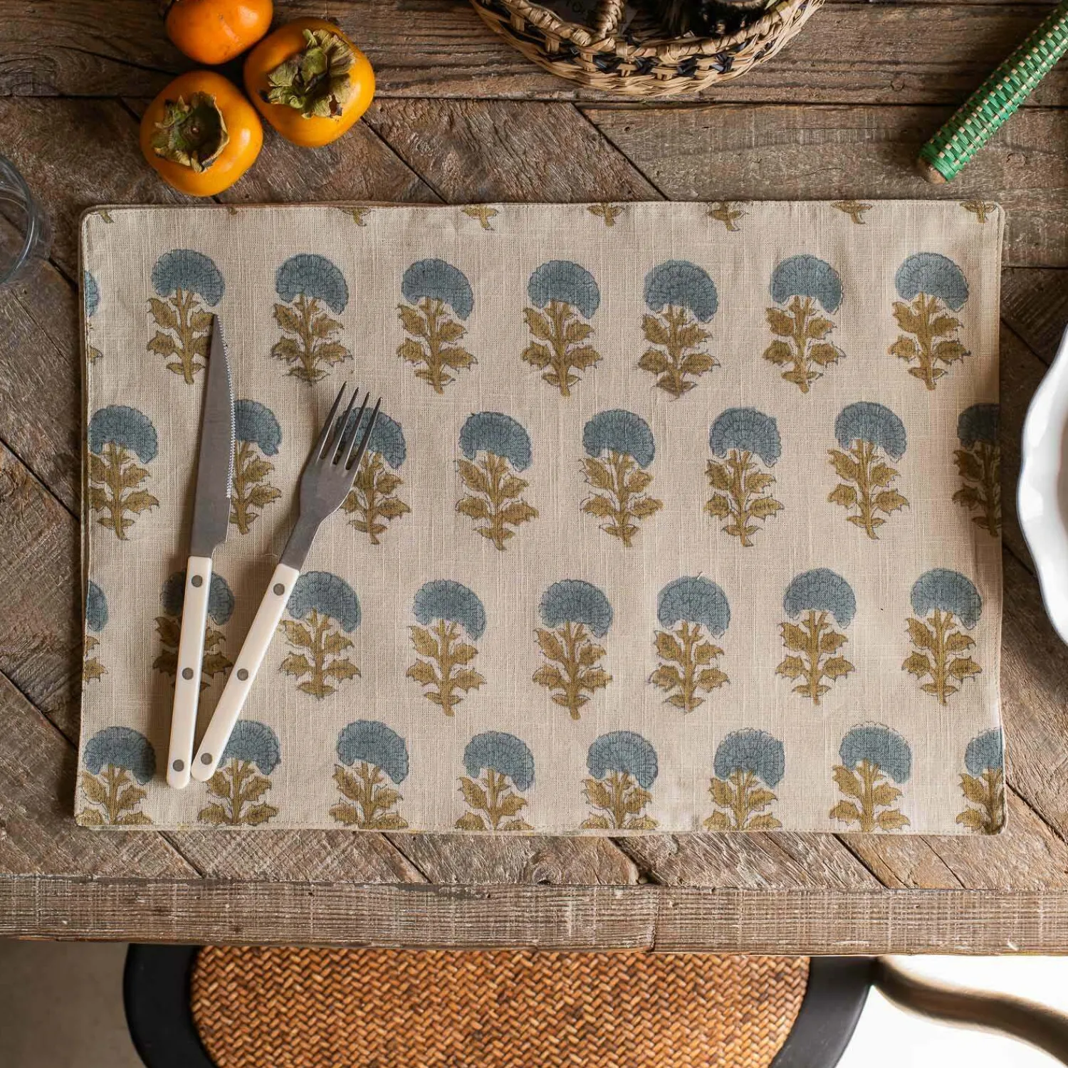 Graham & Green Asta Block Printed Placemat
