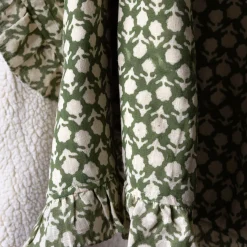 Graham & Green Ava Floral Block Printed Sherpa Throw