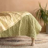 Graham & Green Ava Floral Block Printed Bed Quilt