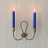 Graham & Green Aveline Twisted Antiqued Brass Wall Sconce