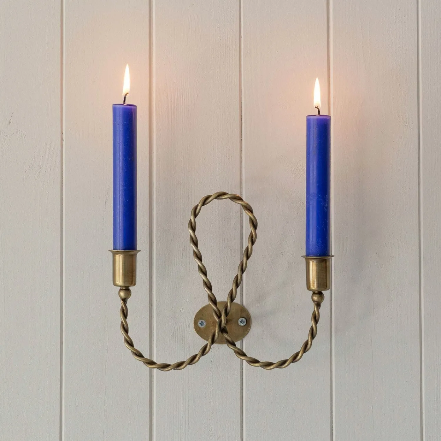 Graham & Green Aveline Twisted Antiqued Brass Wall Sconce