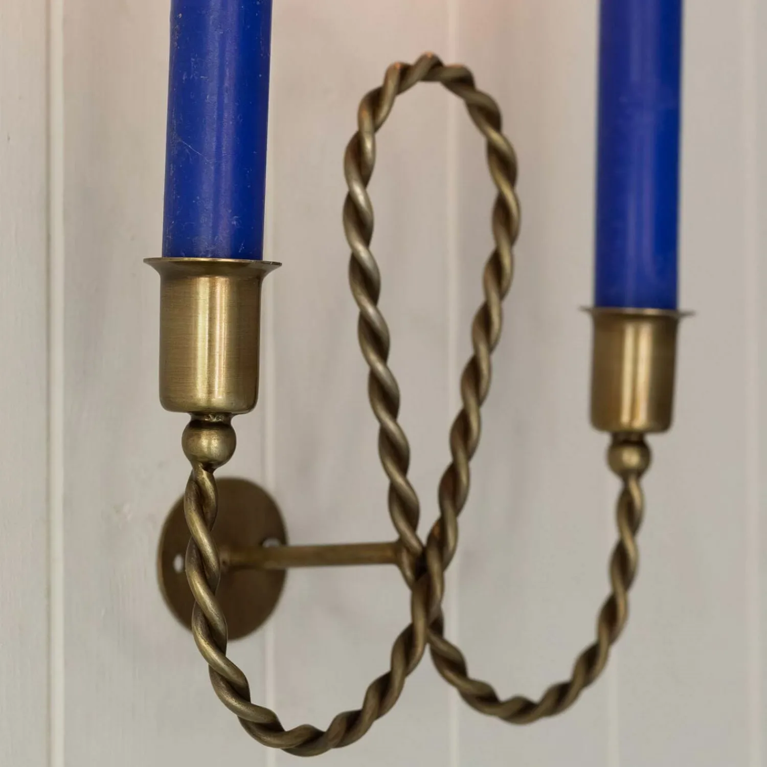 Graham & Green Aveline Twisted Antiqued Brass Wall Sconce