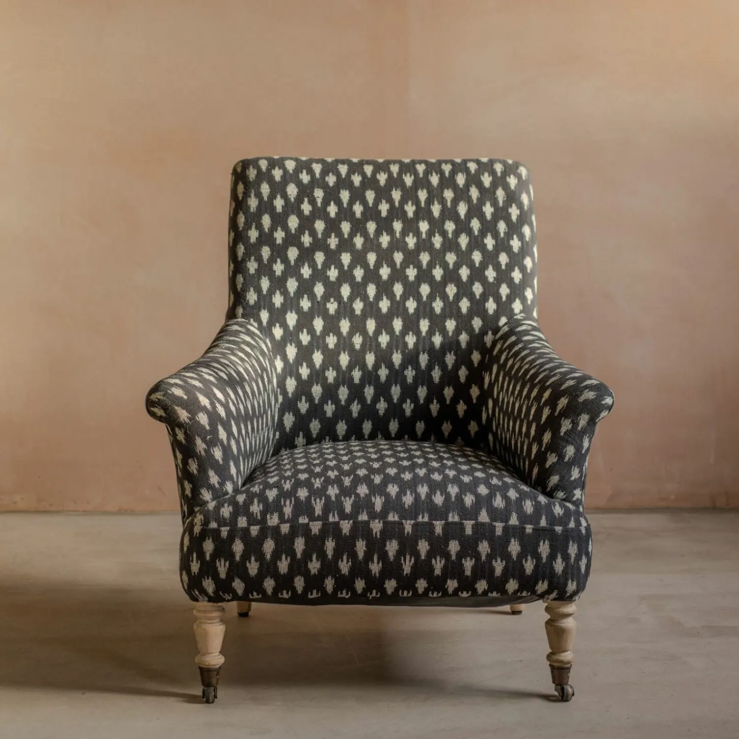 Graham & Green Avree Black Ikat Armchair