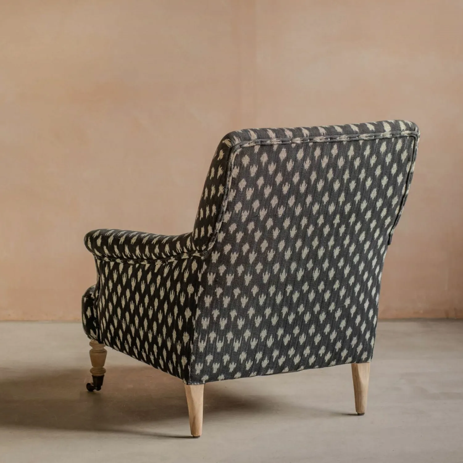 Graham & Green Avree Black Ikat Armchair
