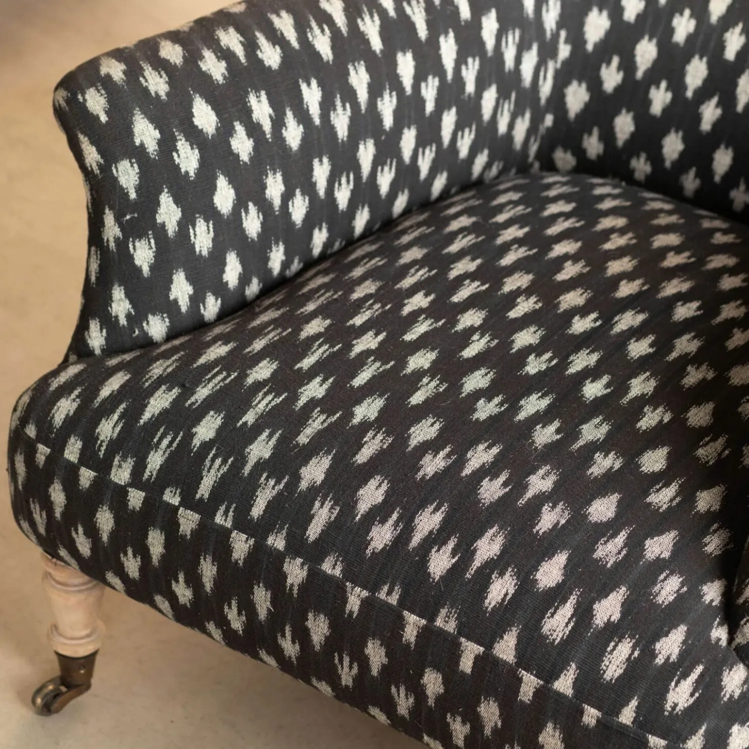 Graham & Green Avree Black Ikat Armchair