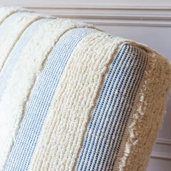 Graham & Green Avree Misty Blue and White Striped Armchair