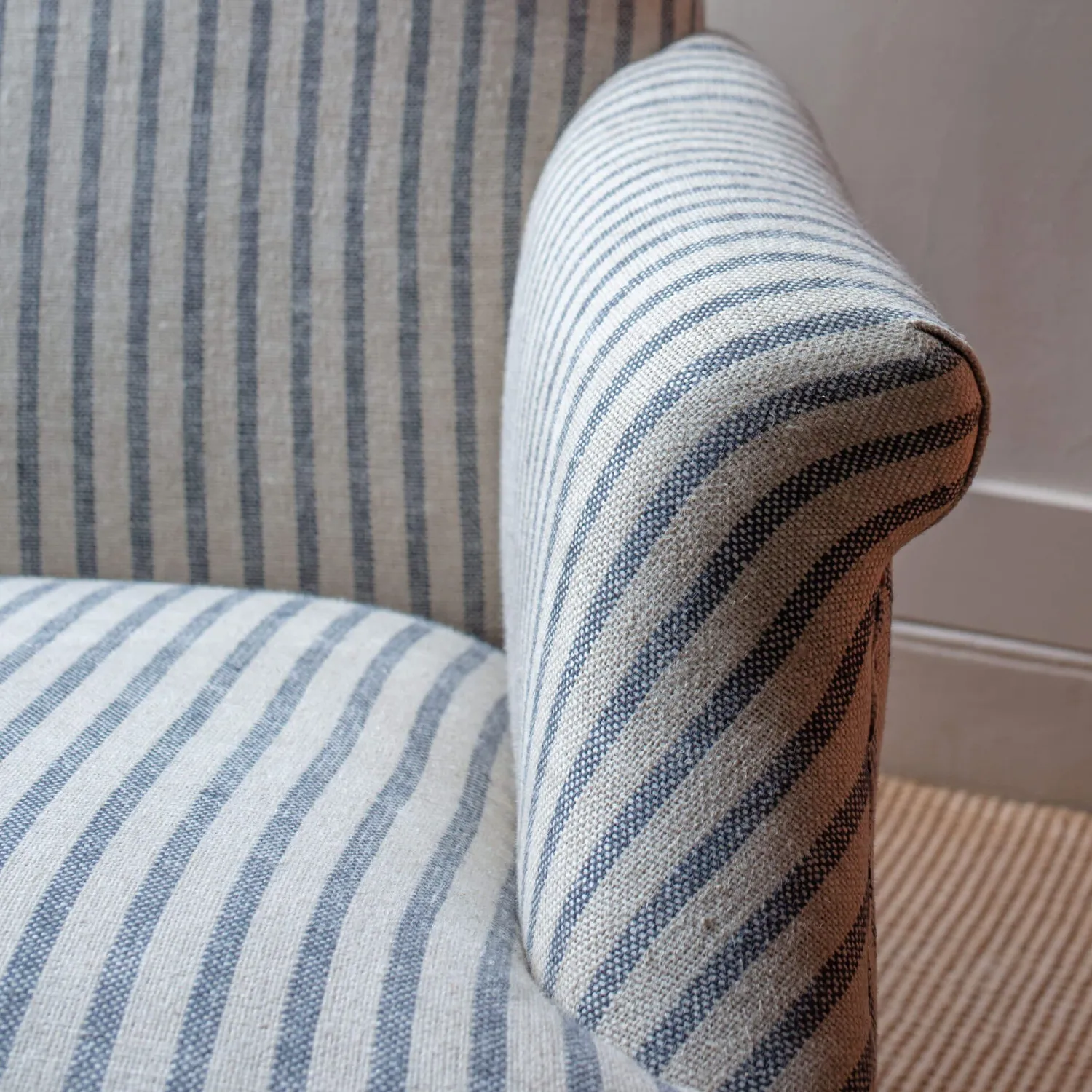 Graham & Green Avree Striped Linen Armchair
