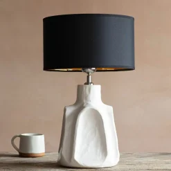 Graham & Green Axl Cream Ceramic Table Lamp