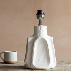 Graham & Green Axl Cream Ceramic Table Lamp